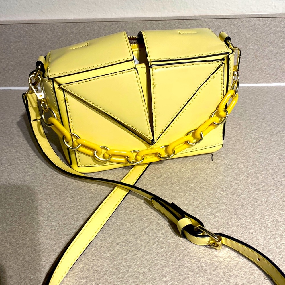 Yellow hand bag